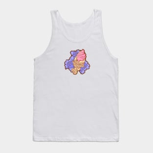 Taiyaki Ice Cream with Peonies Tank Top